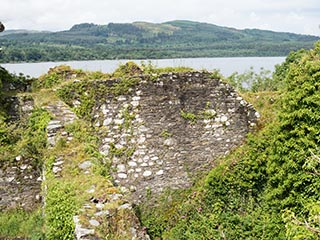 view from battlements of Innis Chonnel Castle