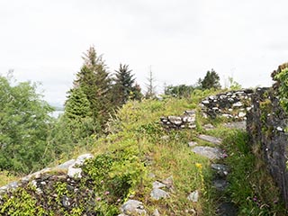 battlements of Innis Chonnel Castle