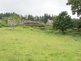 ruined stone buildings