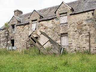 ruins of stone house, Scotland