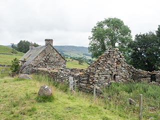 ruined stone buildings