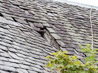 hole in slate roof