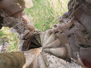 Remains of Spiral Staircase in Sanquhar Castle, Scotland