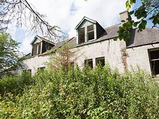 abandoned semi-detached house, Scotland