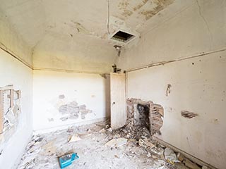 downstairs room in abandoned house