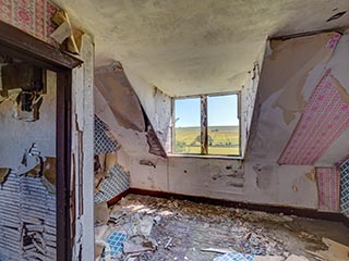 garret room in abandoned house