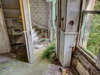 front entrance to living room