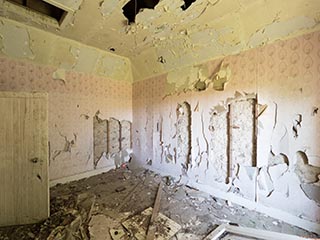 downstairs room in abandoned house